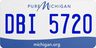 MI license plate DBI5720