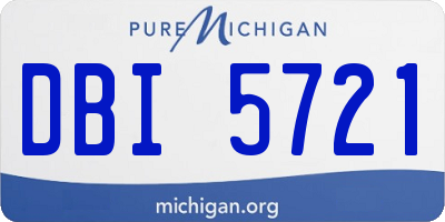 MI license plate DBI5721