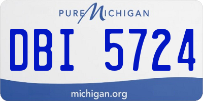 MI license plate DBI5724