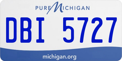 MI license plate DBI5727