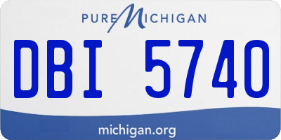 MI license plate DBI5740
