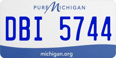 MI license plate DBI5744