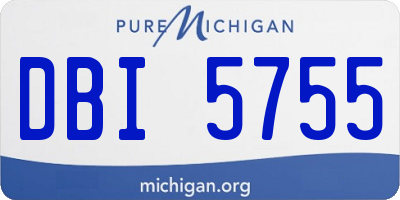 MI license plate DBI5755