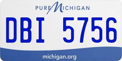 MI license plate DBI5756
