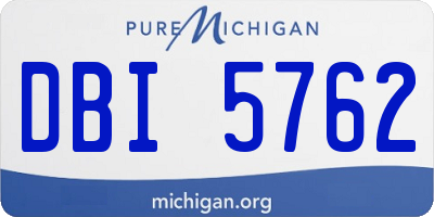 MI license plate DBI5762
