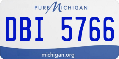 MI license plate DBI5766