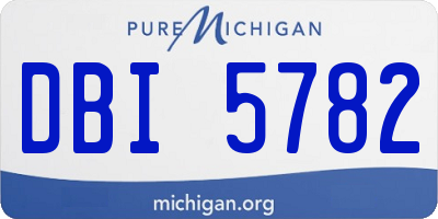 MI license plate DBI5782