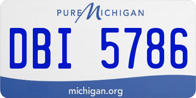 MI license plate DBI5786