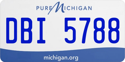 MI license plate DBI5788