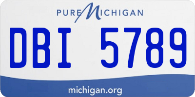MI license plate DBI5789