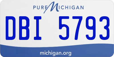 MI license plate DBI5793