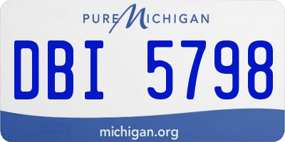 MI license plate DBI5798