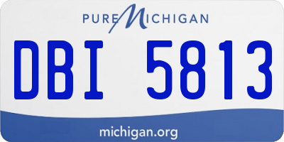 MI license plate DBI5813