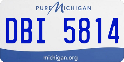 MI license plate DBI5814