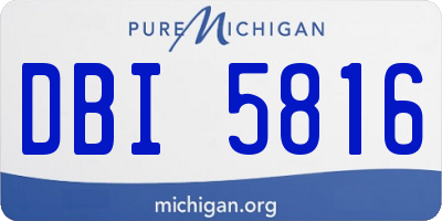 MI license plate DBI5816