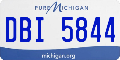 MI license plate DBI5844