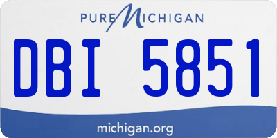MI license plate DBI5851