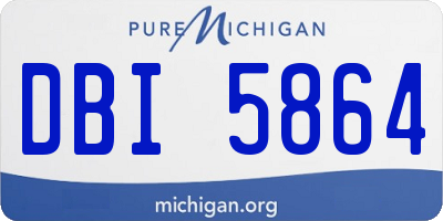 MI license plate DBI5864