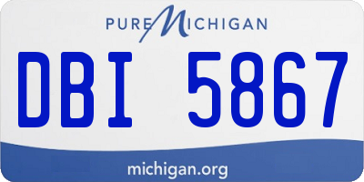 MI license plate DBI5867