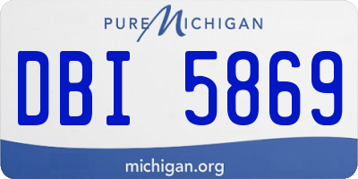 MI license plate DBI5869