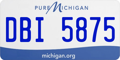 MI license plate DBI5875