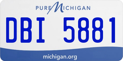 MI license plate DBI5881