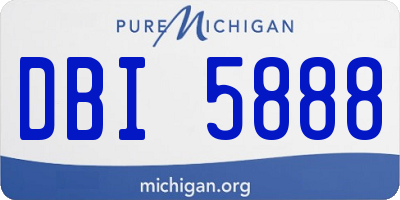MI license plate DBI5888