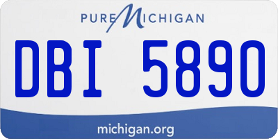 MI license plate DBI5890