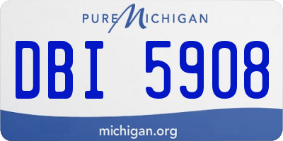 MI license plate DBI5908