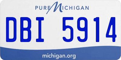 MI license plate DBI5914