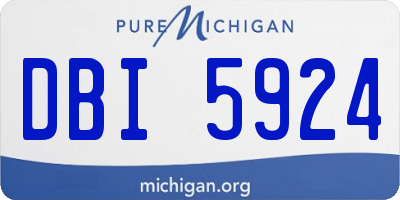 MI license plate DBI5924