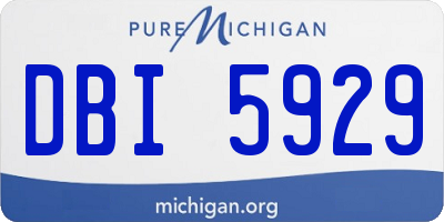 MI license plate DBI5929