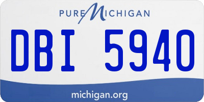 MI license plate DBI5940