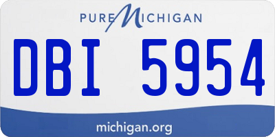 MI license plate DBI5954