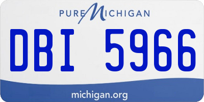 MI license plate DBI5966