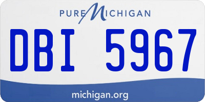 MI license plate DBI5967