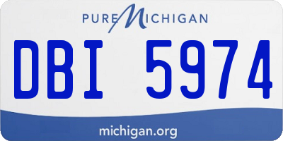 MI license plate DBI5974