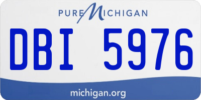 MI license plate DBI5976