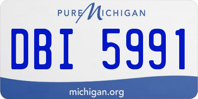 MI license plate DBI5991