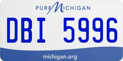 MI license plate DBI5996