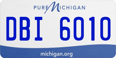 MI license plate DBI6010