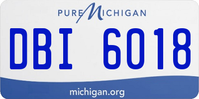 MI license plate DBI6018