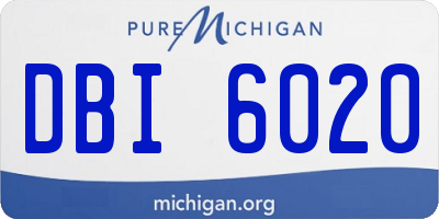 MI license plate DBI6020