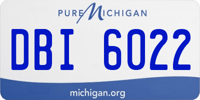 MI license plate DBI6022