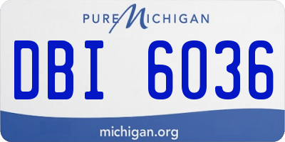 MI license plate DBI6036