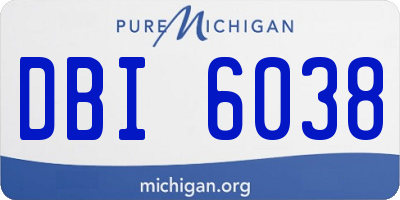 MI license plate DBI6038