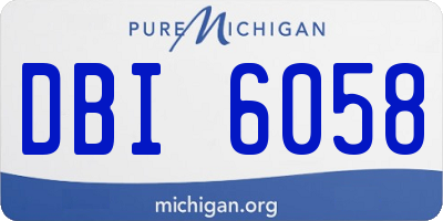 MI license plate DBI6058
