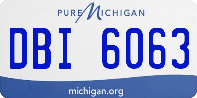 MI license plate DBI6063