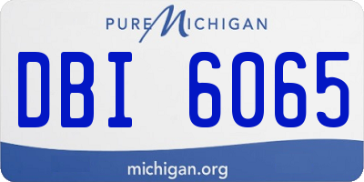 MI license plate DBI6065