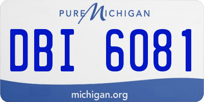 MI license plate DBI6081